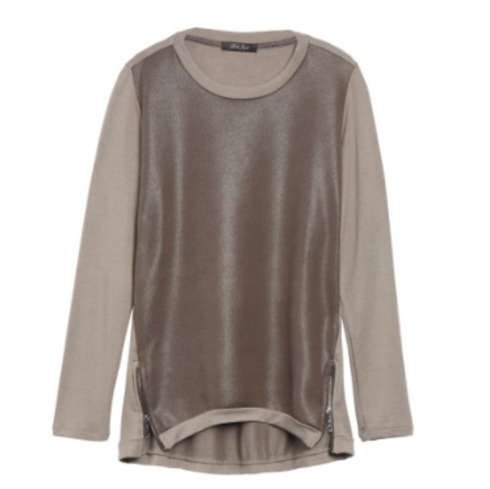 Laila Jayde Harrisen Faux Leather Pullover